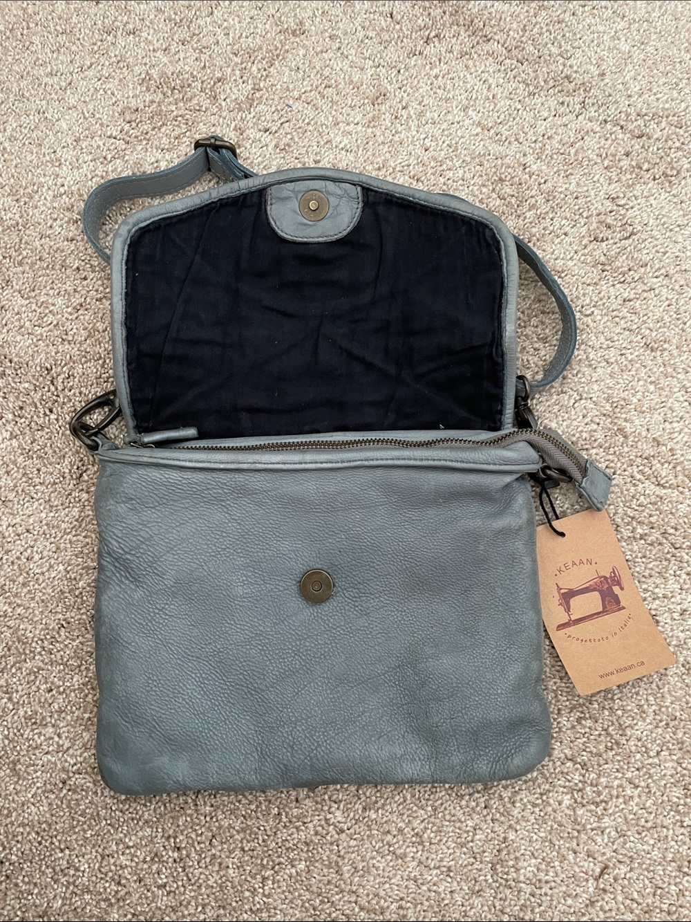 NWT Keaan Boho Crossbody Bag, Leather Bohemian Bag, Hippie Bag, - Picture 4 of 6